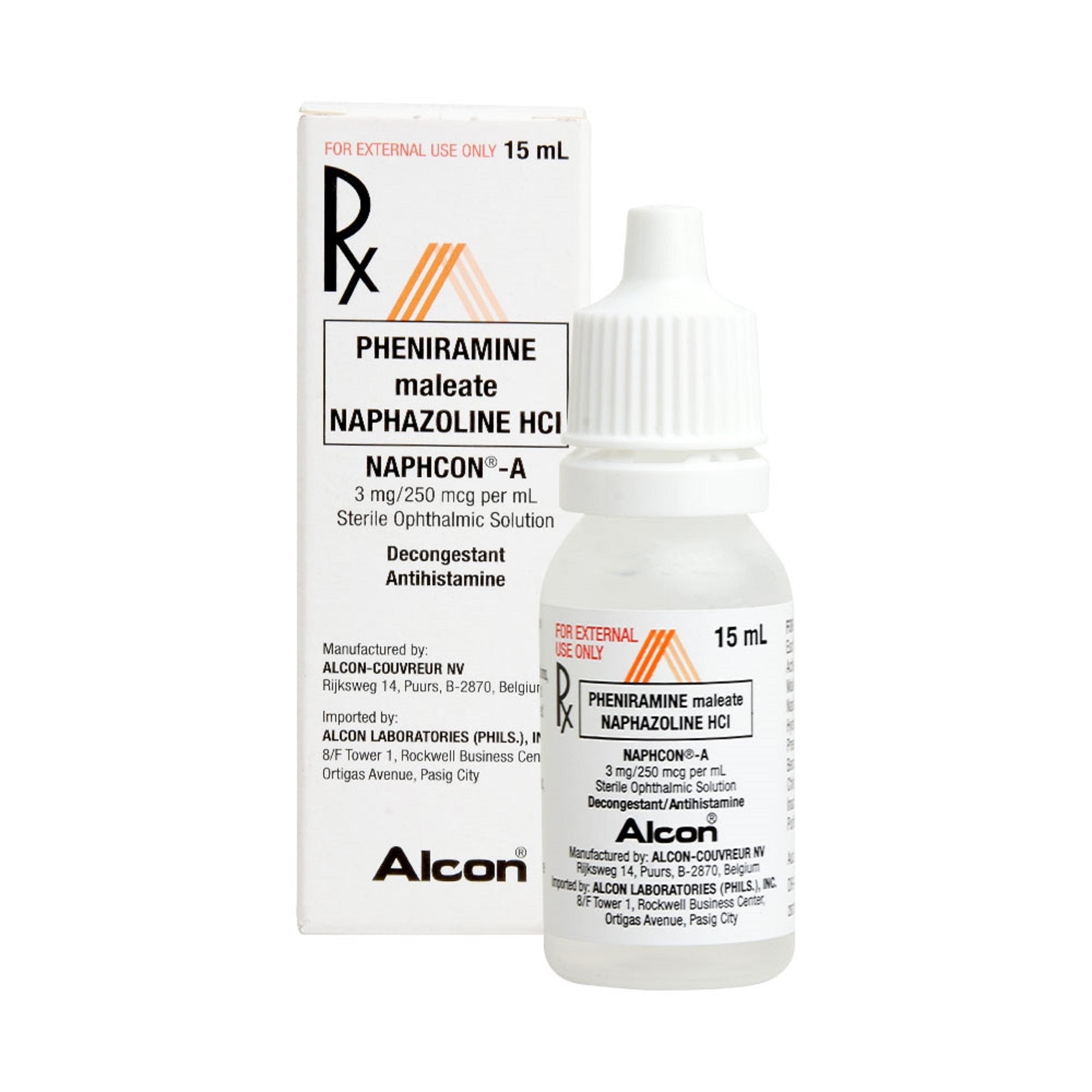 Pheniramine maleate 3mg + Naphazoline HCl 250mcg Eye Drops 15mL [PRESCRIPTION REQUIRED]