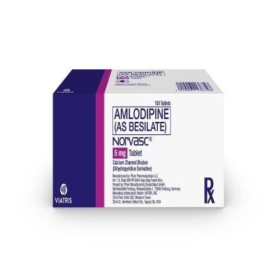 NORVASC Amlodipine 5mg 1tablet[PRESCRIPTION REQUIRED]