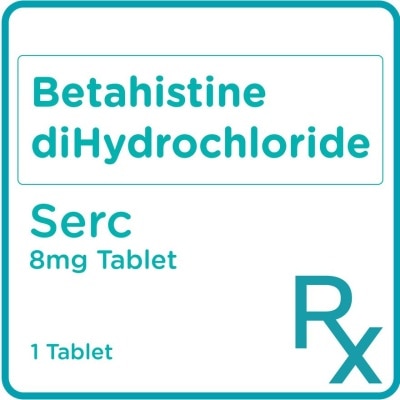 SERC Betahistine diHCl 8mg 1 Tablet [PRESCRIPTION REQUIRED]