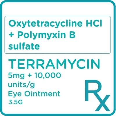 TERRAMYCIN Oxytetracycline HCl + Polymyxin B Sulfate 5mg/10;000 IU Eye Ointment x3.5g [PRESCRIPTION REQUIRED]