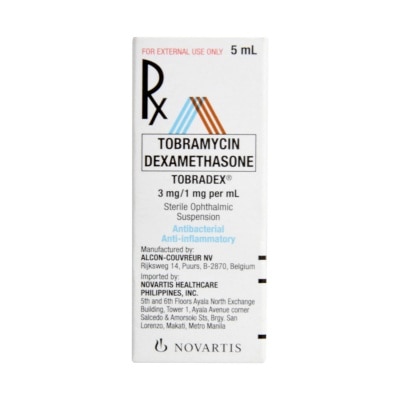 TOBRADEX Tobramycin + Dexamethasone 3mg/1mg Eye Drops x5mL [PRESCRIPTION REQUIRED]