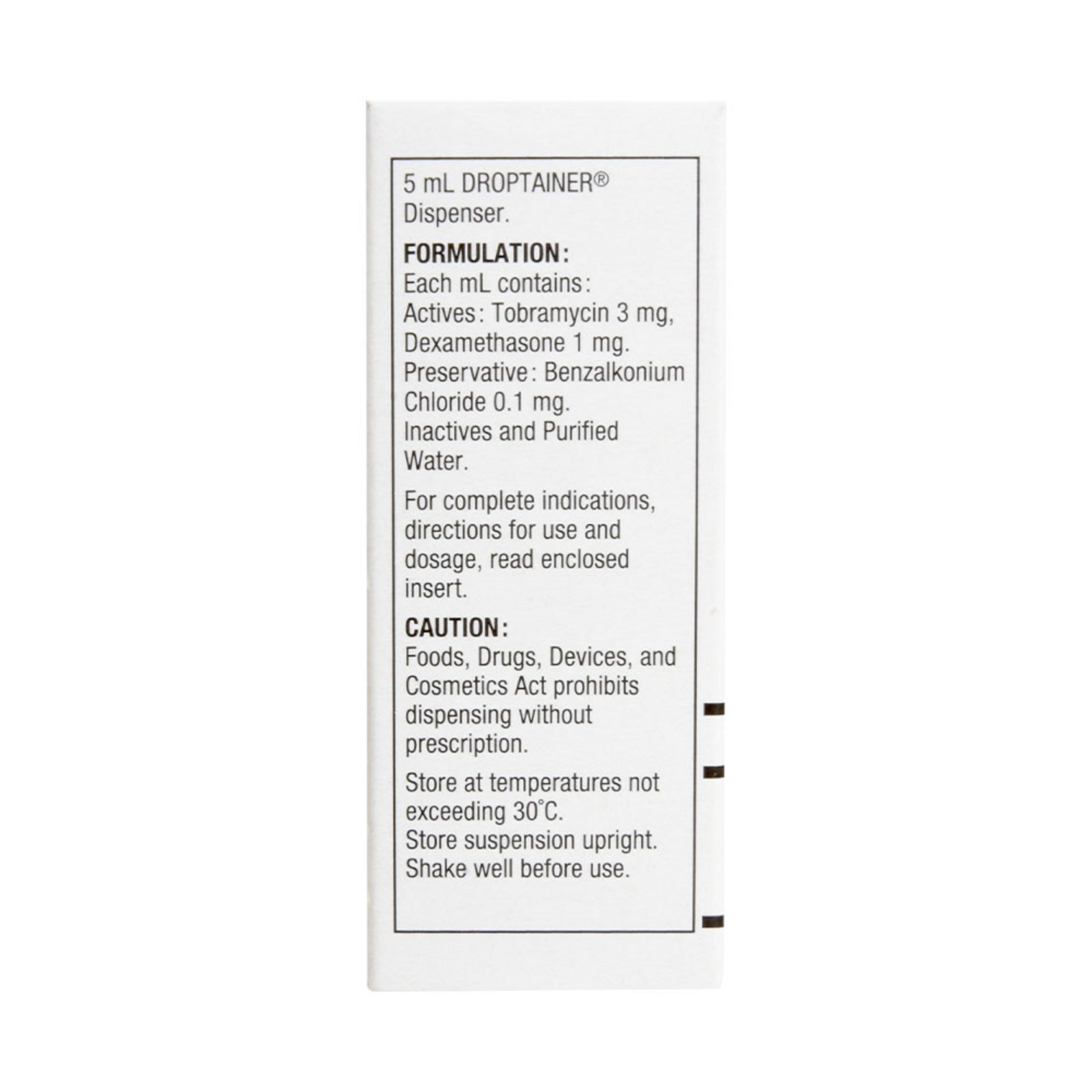 Tobramycin + Dexamethasone 3mg/1mg Eye Drops x5mL [PRESCRIPTION REQUIRED]