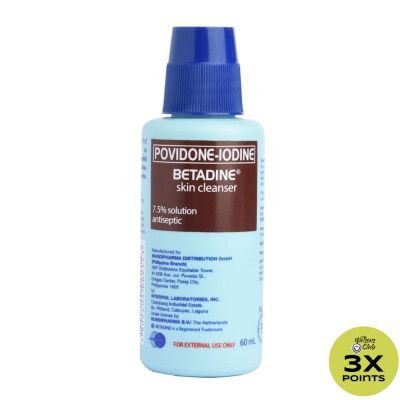 BETADINE Povidone Iodine 7.5% Cleanser 60mL