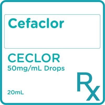 CECLOR Cefaclor 50 mg/mL Oral Drops Strawberry Flavor 20 mL [PRESCRIPTION REQUIRED]