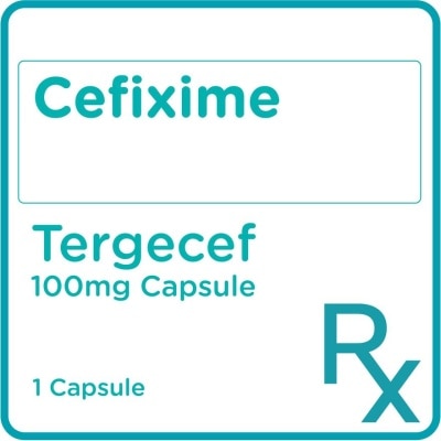 TERGECEF Cefixime 100mg 1 Capsule [PRESCRIPTION REQUIRED]