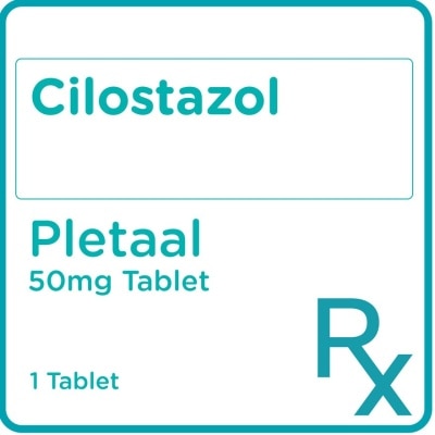 PLETAAL, Cilostazol 50mg 1 Tablet [PRESCRIPTION REQUIRED] | Watsons ...