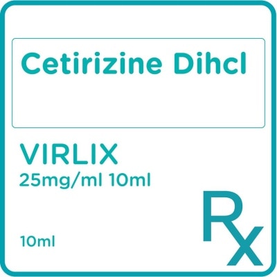 VIRLIX Cetirizine dihydrochloride 10ml [PRESCRIPTION REQUIRED]