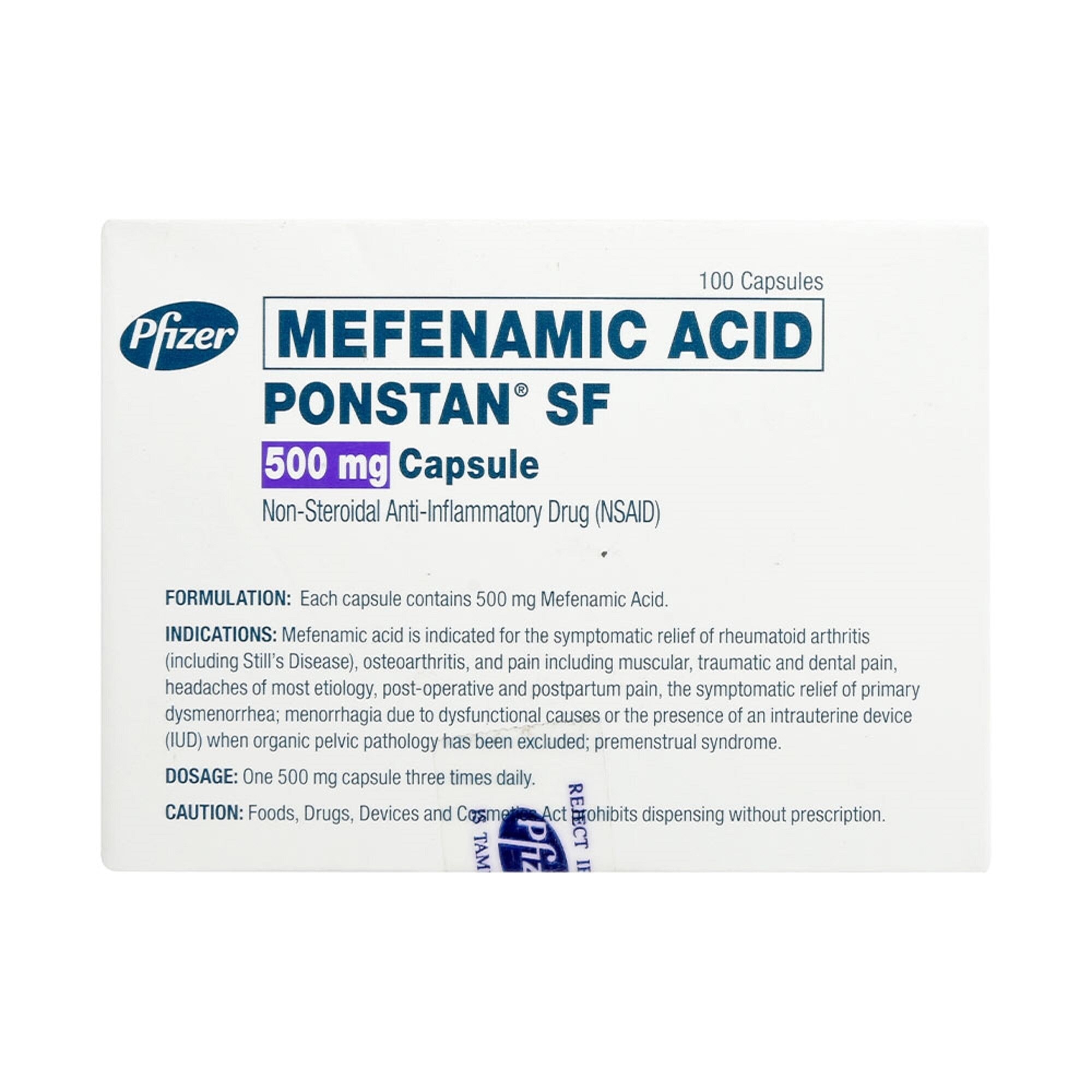 Mefenamic acid 500mg Capsule [PRESCRIPTION REQUIRED]