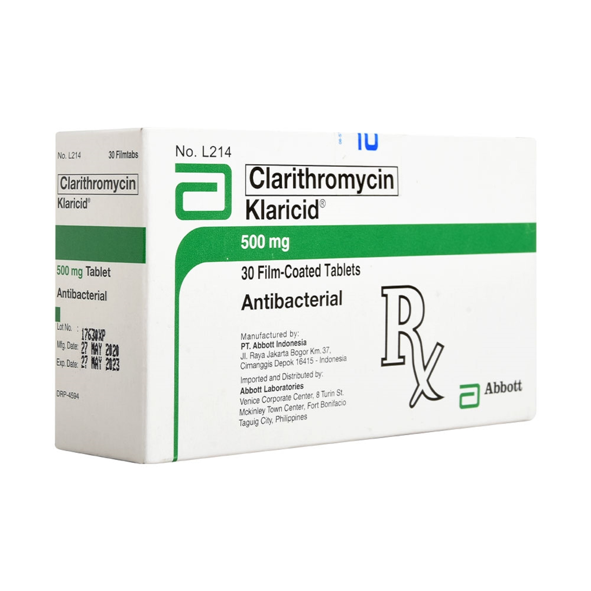 Clarithromycin 500mg 1 Tablet [PRESCRIPTION REQUIRED]