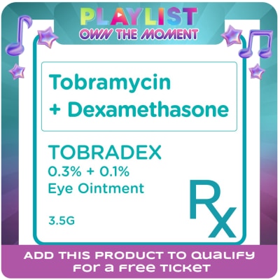 TOBRADEX - Tobramycin + Dexamethasone 3mg/1mg Eye Ointment x3.5g [PRESCRIPTION REQUIRED]