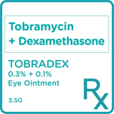 TOBRADEX Tobramycin + Dexamethasone 3mg/1mg Eye Ointment x3.5g [PRESCRIPTION REQUIRED]