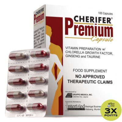 CHERIFER Cherifer PREMIUM (Vitamins and Minerals plus Chlorella Growth Factor, Taurine and Ginseng) 1 Capsule