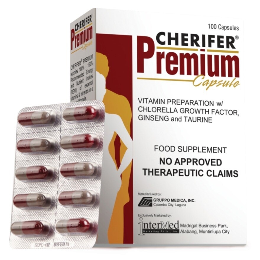 Cherifer PREMIUM (Vitamins and Minerals plus Chlorella Growth Factor, Taurine and Ginseng) 1 Capsule