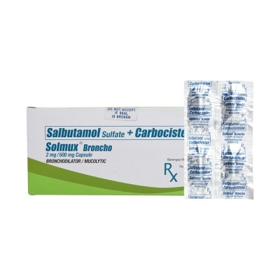 SOLMUX Salbutamol 2mg + Carbocisteine 500mg 1 Capsule [PRESCRIPTION REQUIRED]