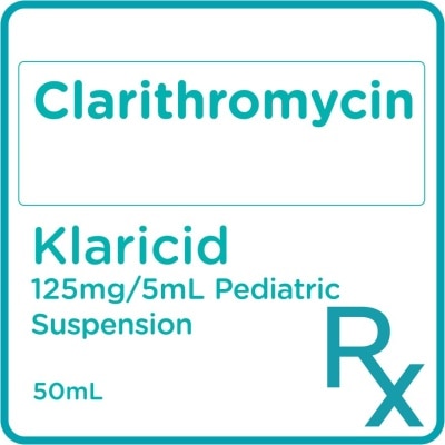 KLARICID Clarithromycin Pedia Suspension 50mL [PRESCRIPTION REQUIRED]