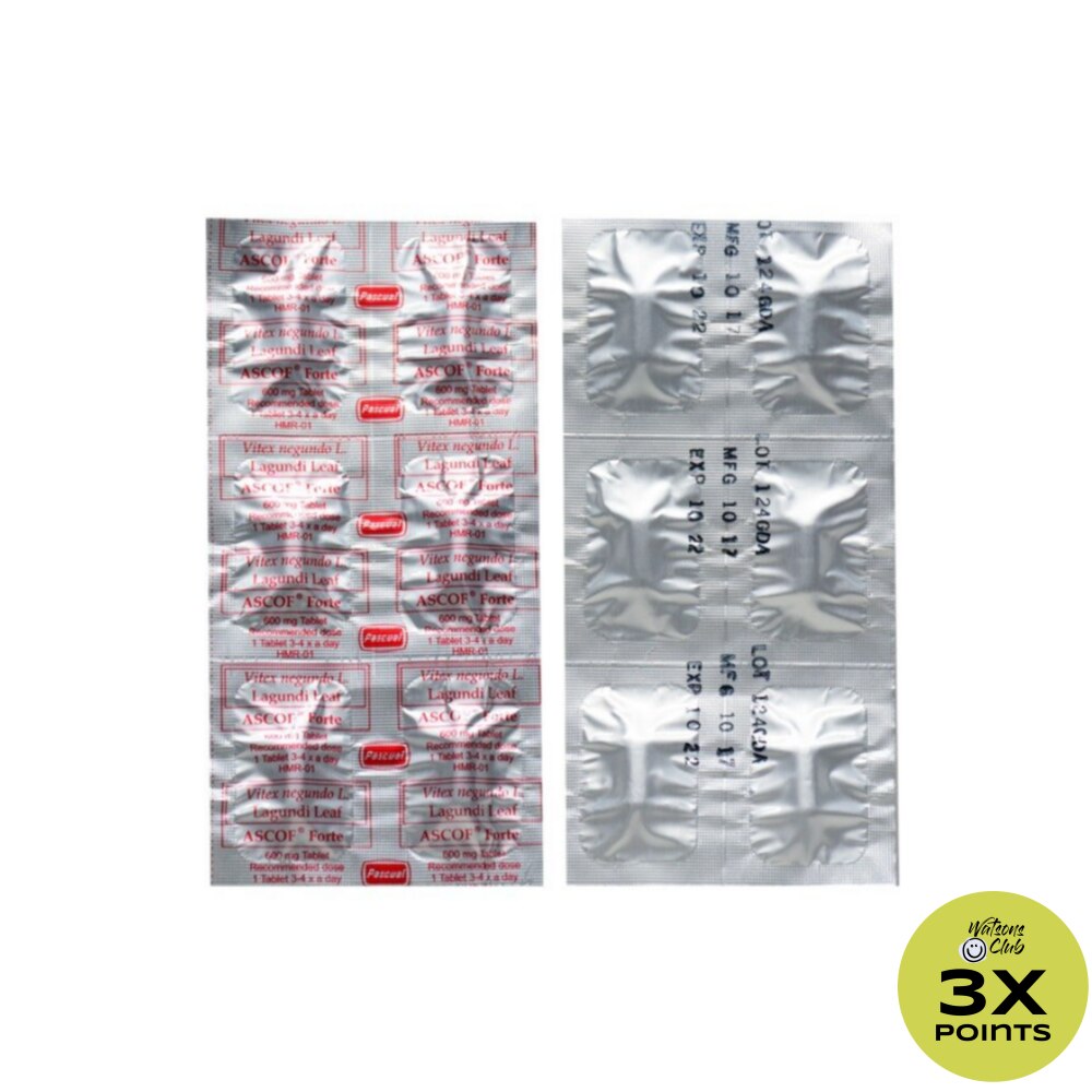 Ascof Lagundi for Adults 600 mg Tablet
