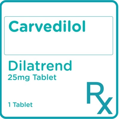 DILATREND Carvedilol 25mg 1 Tablet [PRESCRIPTION REQUIRED]