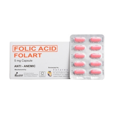 FOLART Folic Acid 5mg 1 Capsule [Prescription Required]