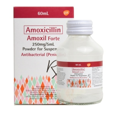 AMOXIL Amoxicillin 250 mg/5 mL Powder for Oral Suspension 60mL [PRESCRIPTION REQUIRED]