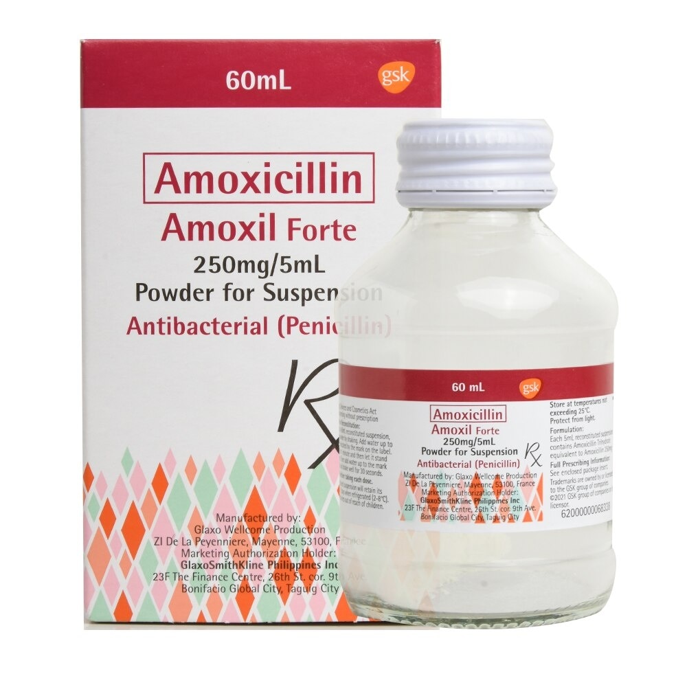 Amoxicillin 250 mg/5 mL Powder for Oral Suspension 60mL [PRESCRIPTION REQUIRED]