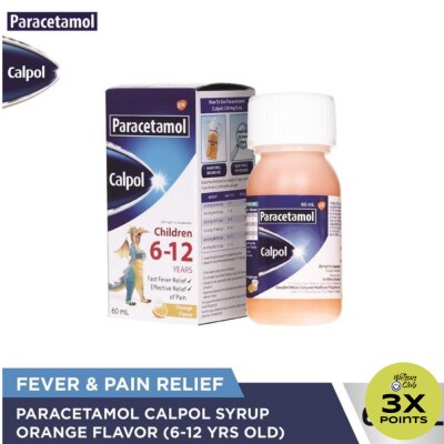 CALPOL Paracetamol Orange Flavor (6-12 years old) 60ml