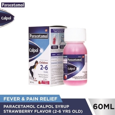 CALPOL Paracetamol Strawberry Flavor (2-6 years old) 60ml