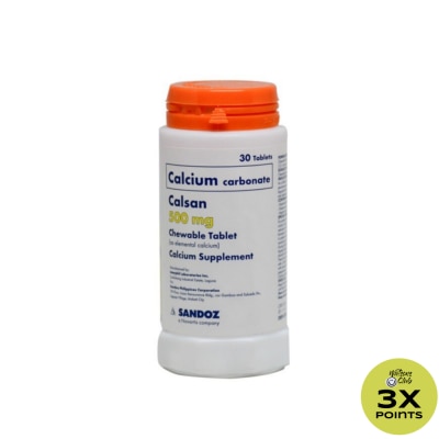 CALSAN Calcium carbonate 500mg 1 Chewable Tablet