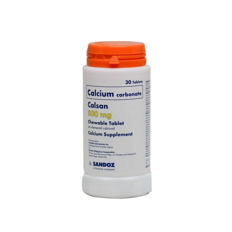 Calcium carbonate 500mg 1 Chewable Tablet