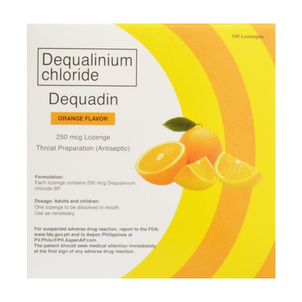 Dequalinium 250 mcg Orange-Flavored Lozenges