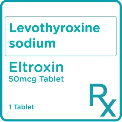 ELTROXIN Levothyroxine Sodium 50mcg 1 Tablet [PRESCRIPTION REQUIRED]