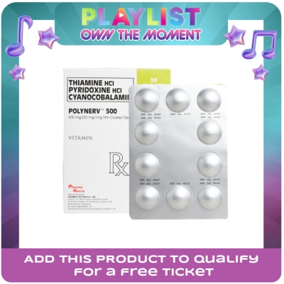 POLYNERV - Vit B1 Vit B12 Vit B6 500mg/1mg/250mg Film-Coated Tablet 1 Tablet [PRESCRIPTION REQUIRED]