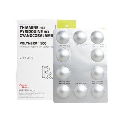 POLYNERV Vit B1 Vit B12 Vit B6 500mg/1mg/250mg Film-Coated Tablet 1 Tablet [PRESCRIPTION REQUIRED]