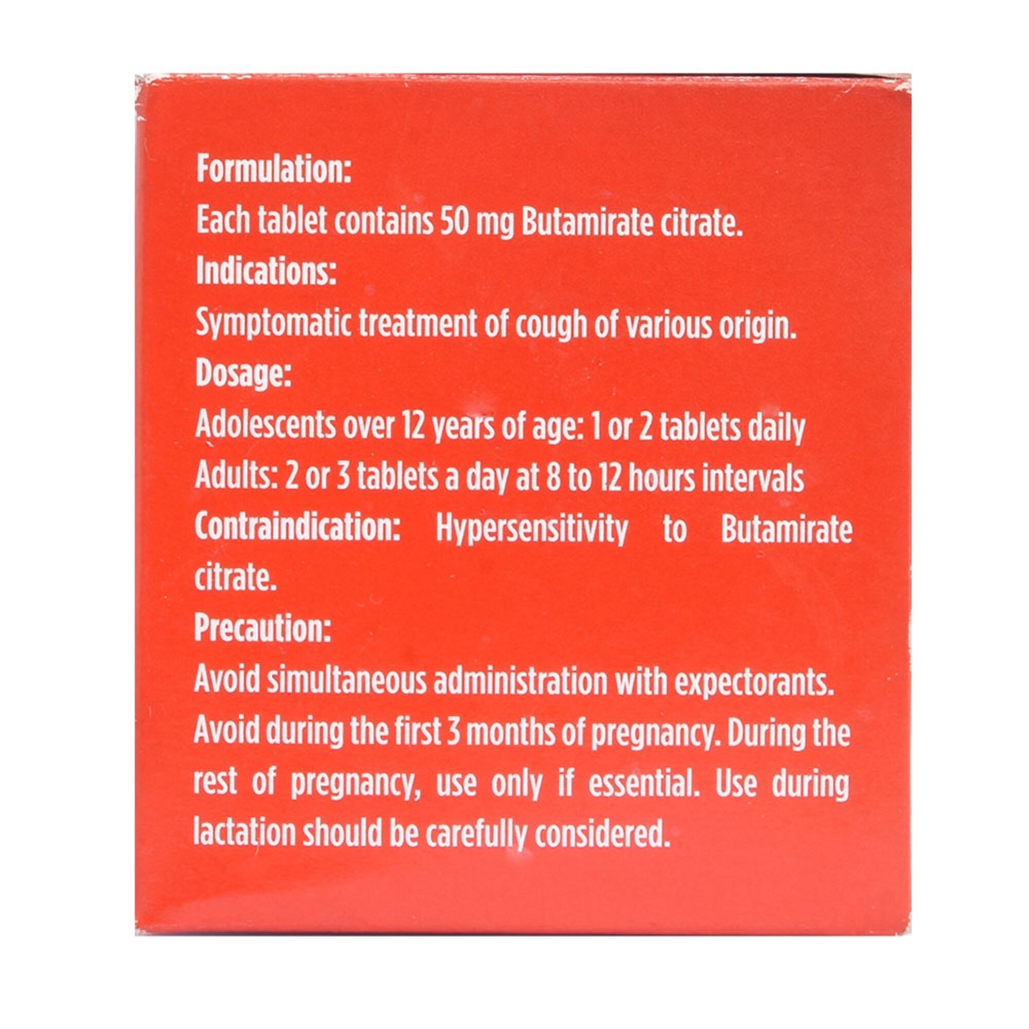 SINECOD Butamirate Citrate 50mg 1 tablet