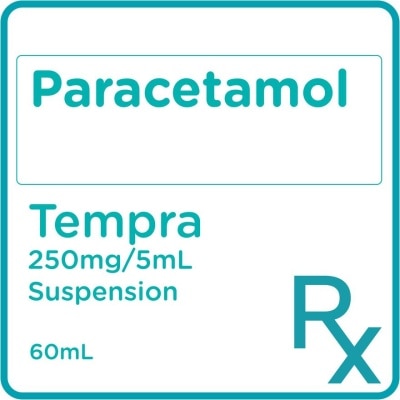 TEMPRA Tempra Forte Strawberry Syrup 250mg 60ml (Paracetamol) [Prescription Required]