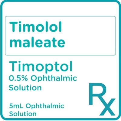 TIMOPTOL Timolol Maleate 0.5% Ophthalmic Solution x5mL [PRESCRIPTION REQUIRED]