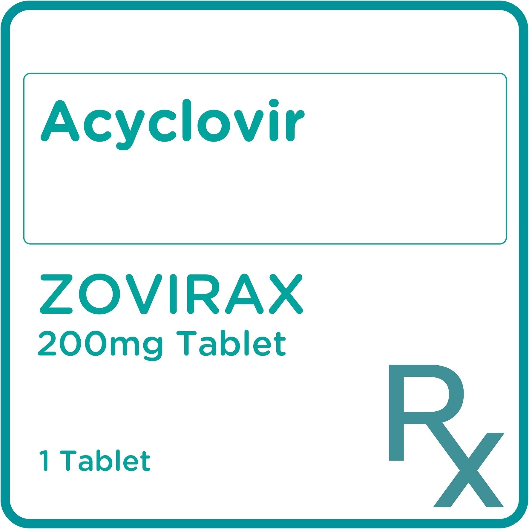 Acyclovir 200 mg 1 Tablet [PRESCRIPTION REQUIRED]