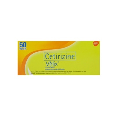 VIRLIX Cetirizine 10mg Film-Coated Tablet