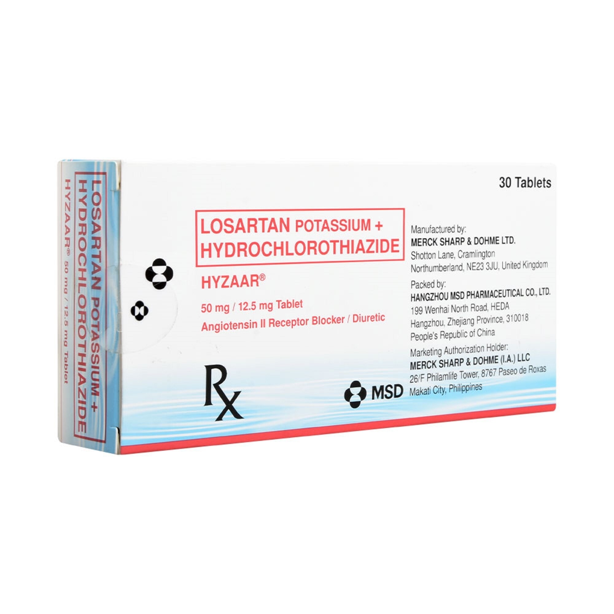 Losartan Potassium 50mg + Hydrochlorothiazide 12.5mg 1 Tablet [PRESCRIPTION REQUIRED]