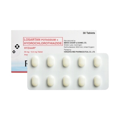 HYZAAR HYZAAR Losartan Potassium 50mg + Hydrochlorothiazide 12.5mg Sold Per Piece [PRESCRIPTION REQUIRED]