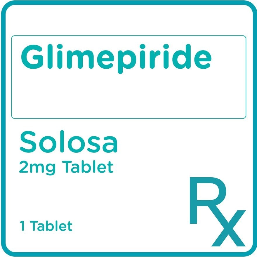 Solosa Glimepiride 2mg 1 Tablet [Prescription Required]