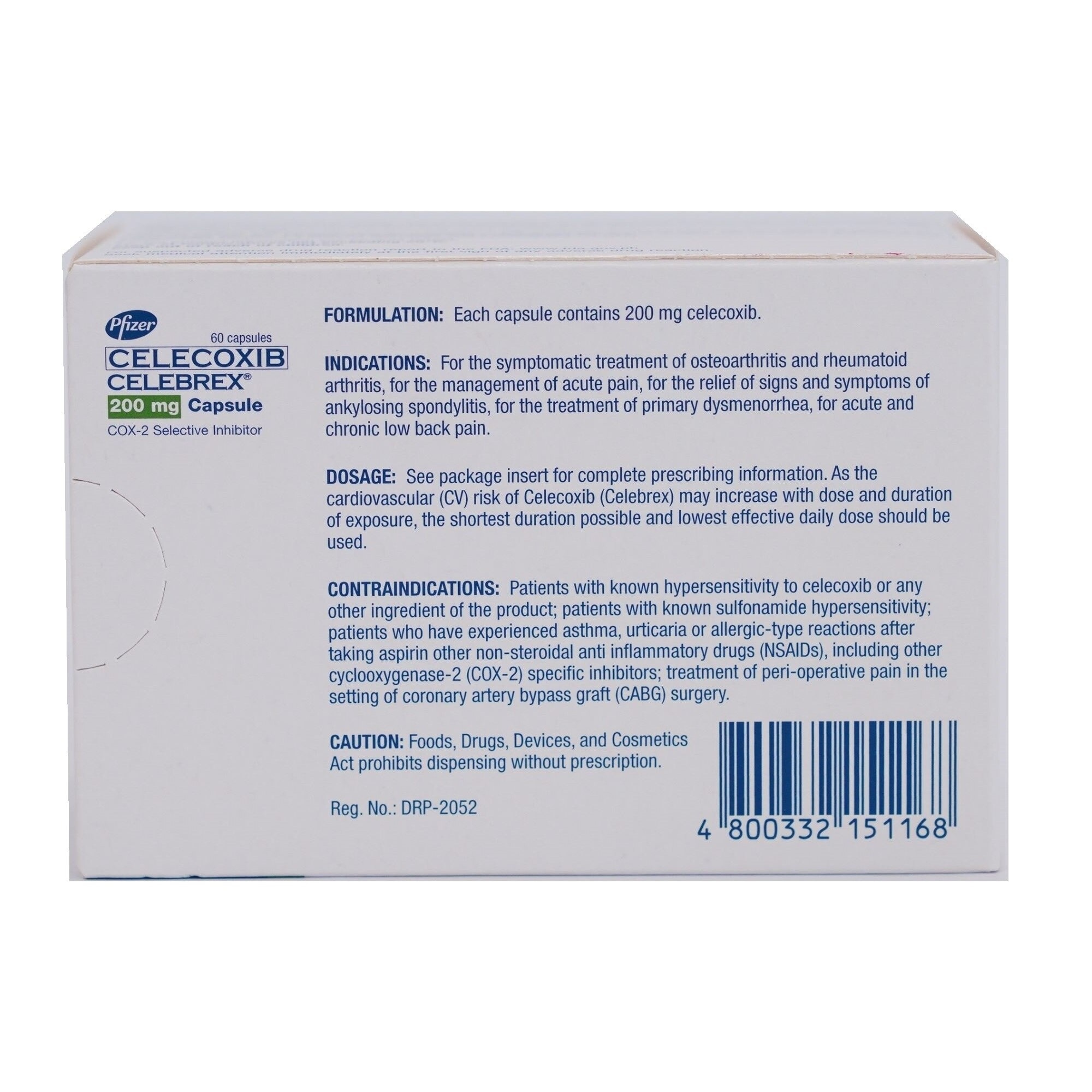 Celecoxib 200 mg 1 Capsule [PRESCRIPTION REQUIRED]