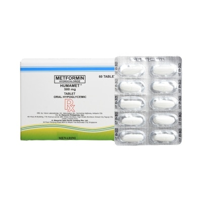 HUMAMET Metformin hydrochloride 500mg 1 Tablet [PRESCRIPTION REQUIRED]