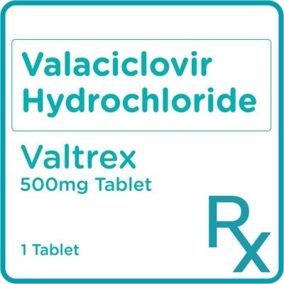 VALTREX Valtrex Valaciclovir 500mg 1 Tablet [Prescription Required]