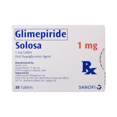 SOLOSA Glimepiride 1Mg 1 Tablet [PRESCRIPTION REQUIRED]