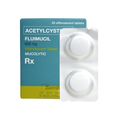 FLUIMUCIL Fluimucil NAcetylcysteine 600mg 1 Effervescent Tablet [PRESCRIPTION REQUIRED]