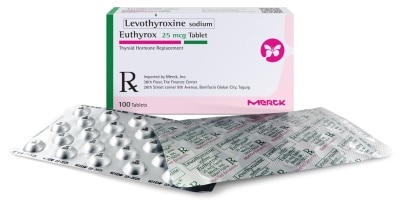 EUTHYROX Levothyroxine Sodium 25mcg 1 Tablet [PRESCRIPTION REQUIRED]