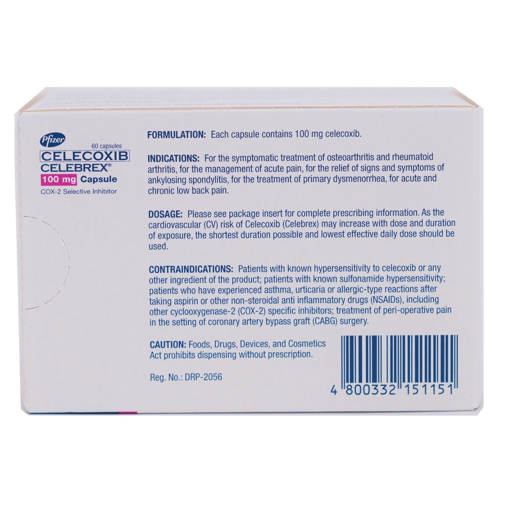 Celecoxib 100 mg 1 Capsule [PRESCRIPTION REQUIRED]