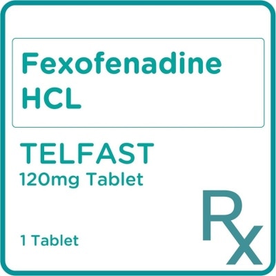 TELFAST Fexofenadine Hcl 120mg 1 Tablet [PRESCRIPTION REQUIRED]