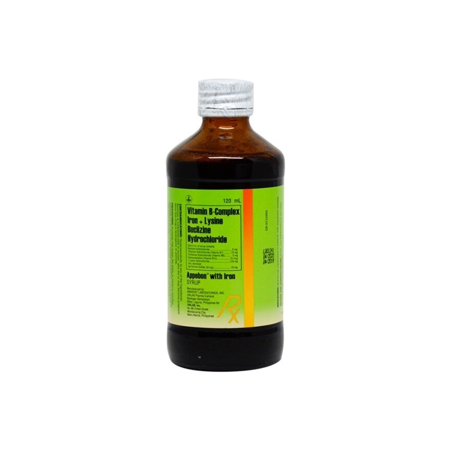 Vitamin B-Complex + Iron + Lysine + Buclizine HCl Syrup 120ml [Prescription Required]