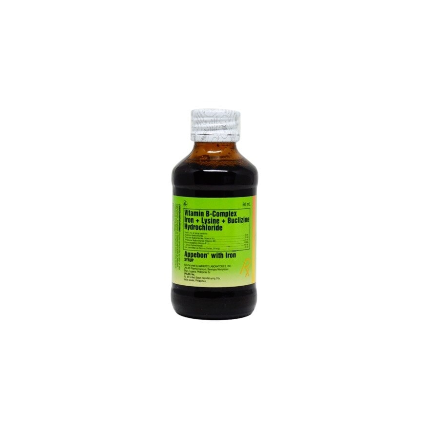 Vitamin B-Complex + Iron + Lysine + Buclizine HCl Syrup 60ml [Prescription Required]